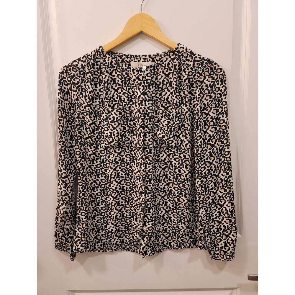 Loft Leopard Print Blouse